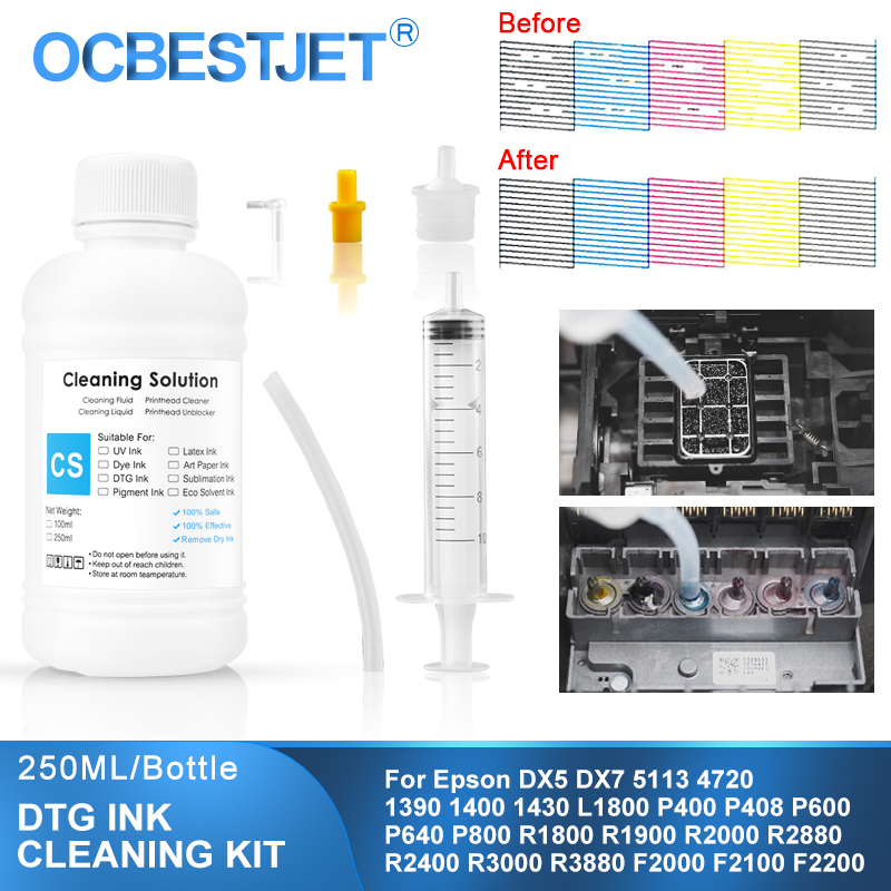 250ML DTG Reinigingsoplossing  - Print Head Cleaning Kit recensie en prijs